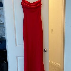 Beginning Boutique Strapless Red Dress